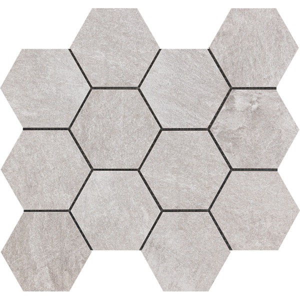 Mini Glamstone Silver 3x3 Hexagon Mosaic - 12x14 Sheet Preview