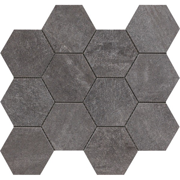 Mini Glamstone Smoke 3x3 Hexagon Mosaic - 12x14 Sheet Preview