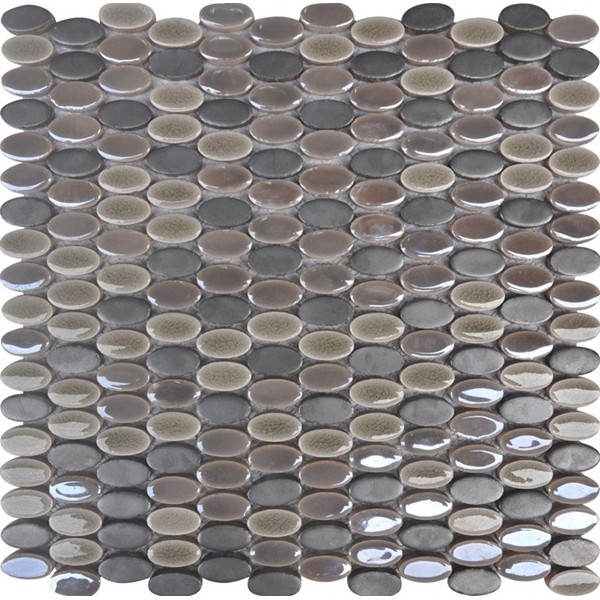 Siena Silver Oval Mosaic 12x12 Sheet