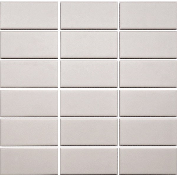 Independence 2.4 Light Grey Matte 2x4 Brick Stacked Mosaic - 11.8" X 11.6" Sheet