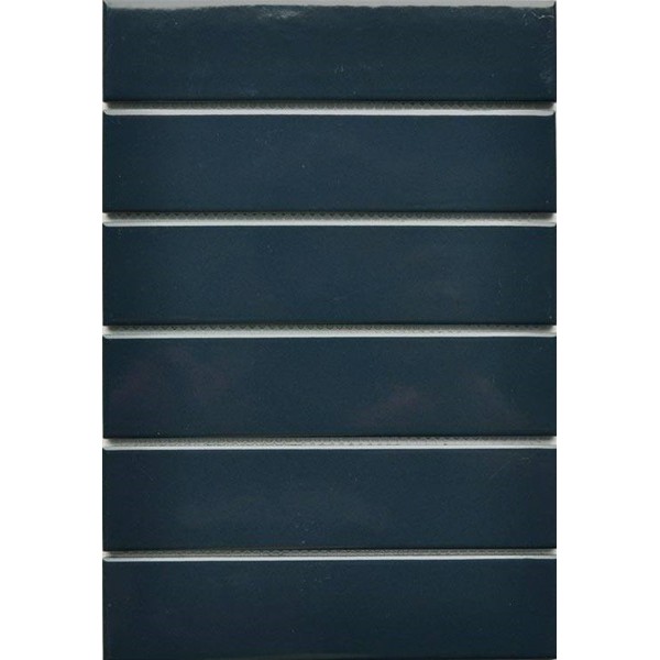 Mini Independence Navy Glossy 2x8 Brick Stacked Mosaic Preview