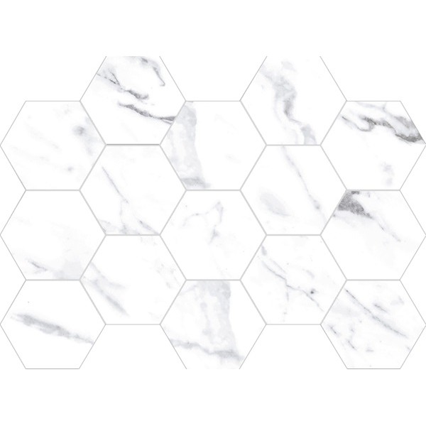 Mini I-marmi Toscana Blanco 3x3 Hexagon Mosaic Matte - 13x9 Sheet Preview