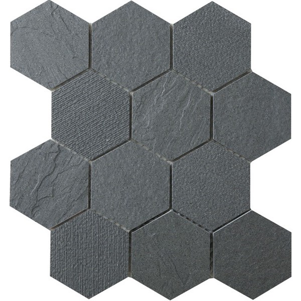 Mini Steel Grey 3" Hex Mosaic Preview