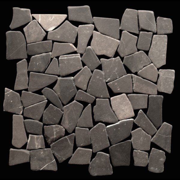 Product - Level Blend 12x12 (blk/wh/tan), Stone Mosaic