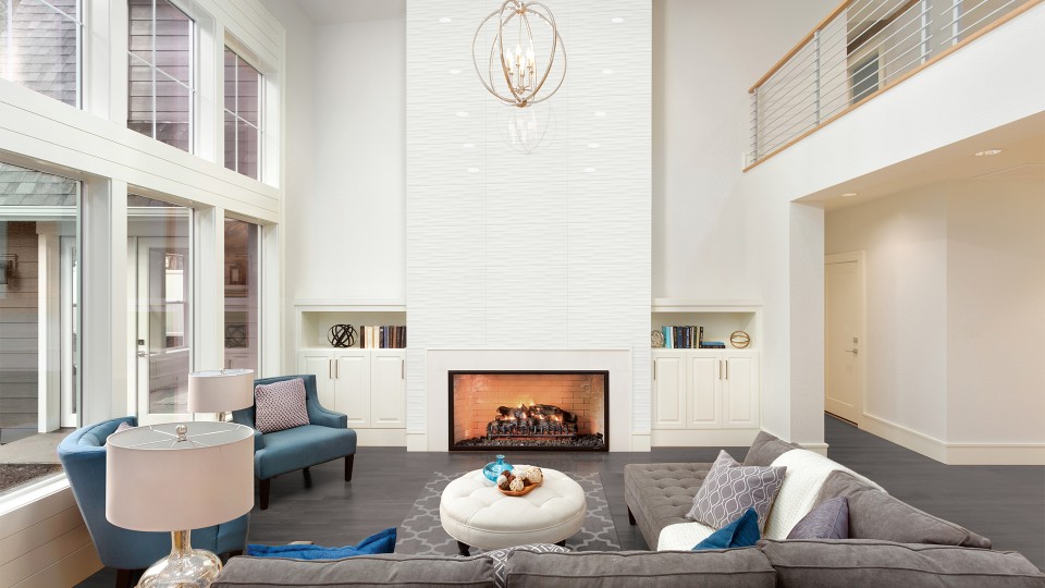 White Oblique (12x24 Wall tile Glossy) Roomscene
