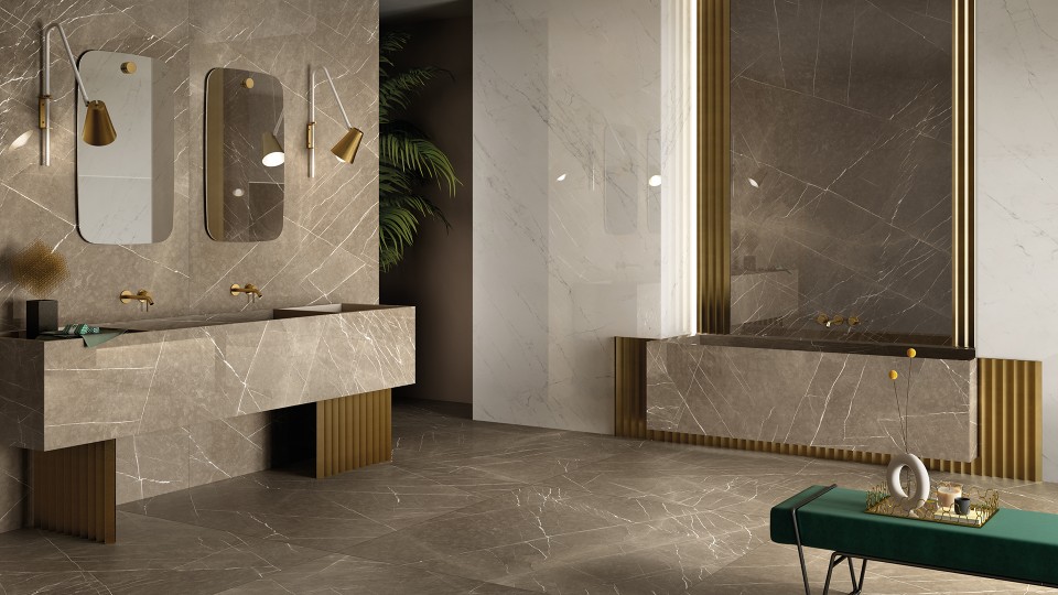 Royal Beige (24"x48" Honed) Roomscene