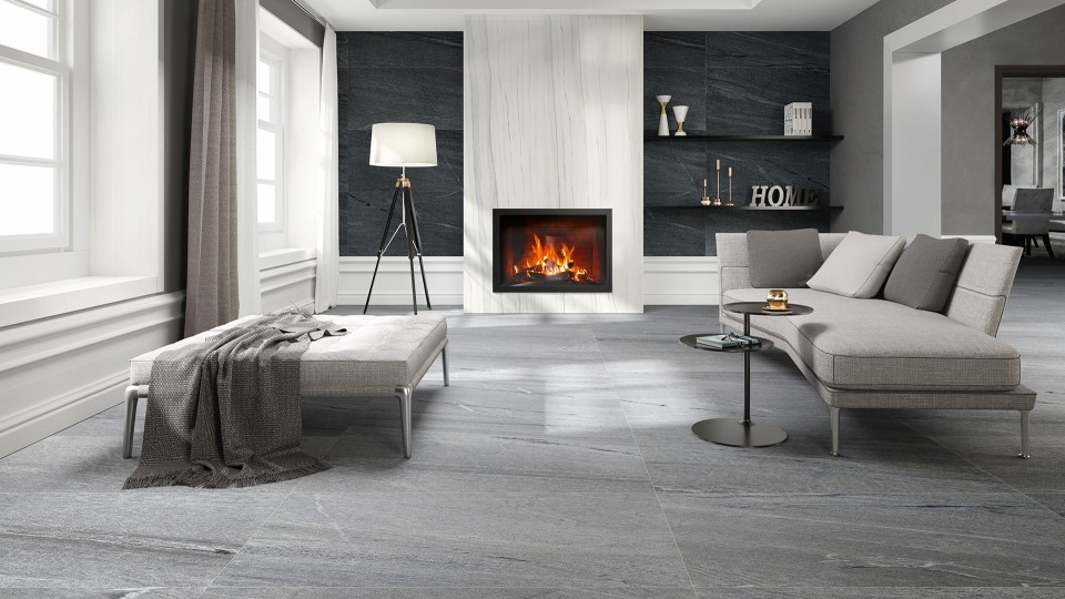 Lava Grey (24x48 Honed Rectified) Roomscene