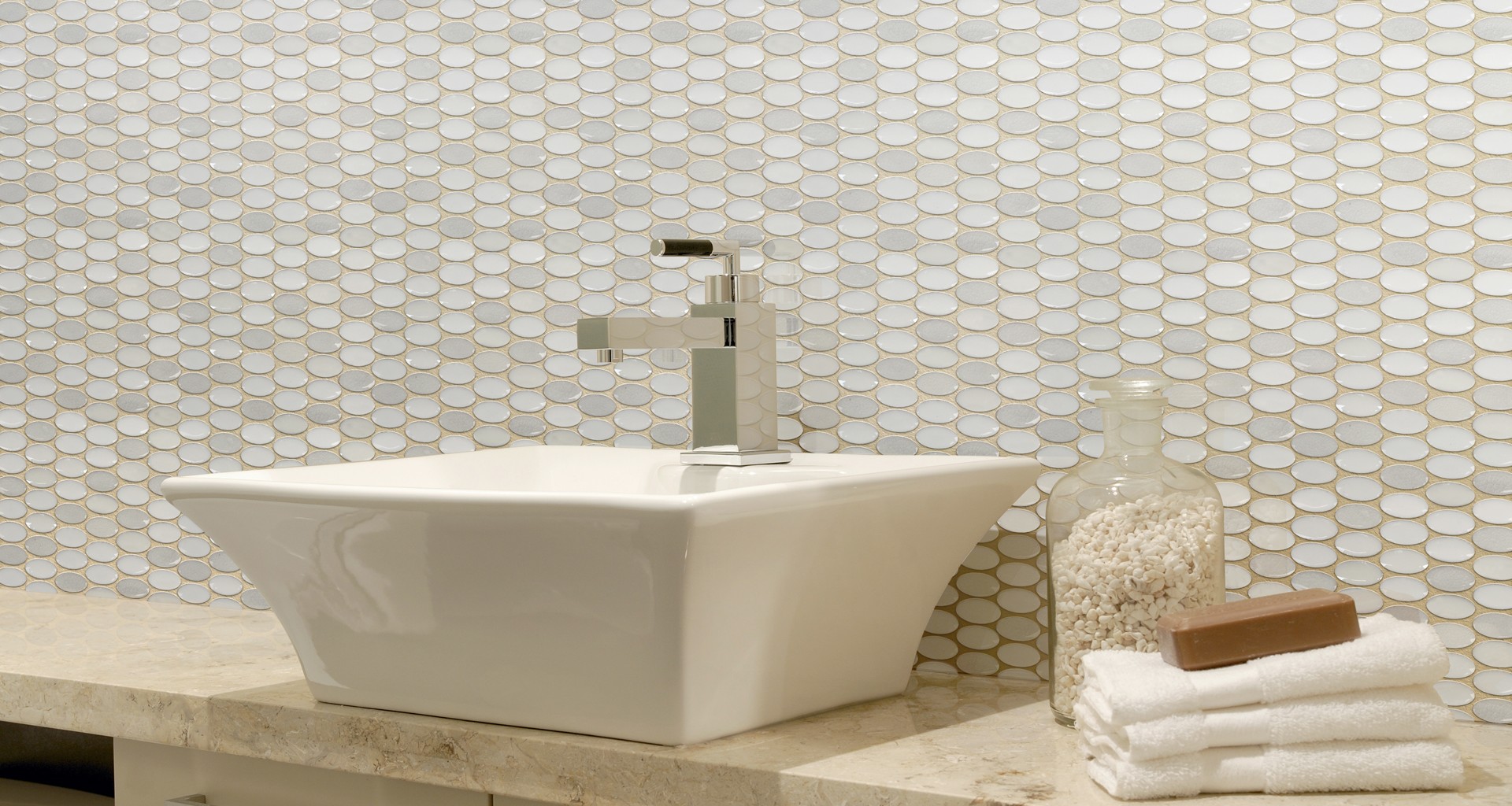 Product - Siena Silver Weave Mosaic 11x12 Sheet, Glaze Craze