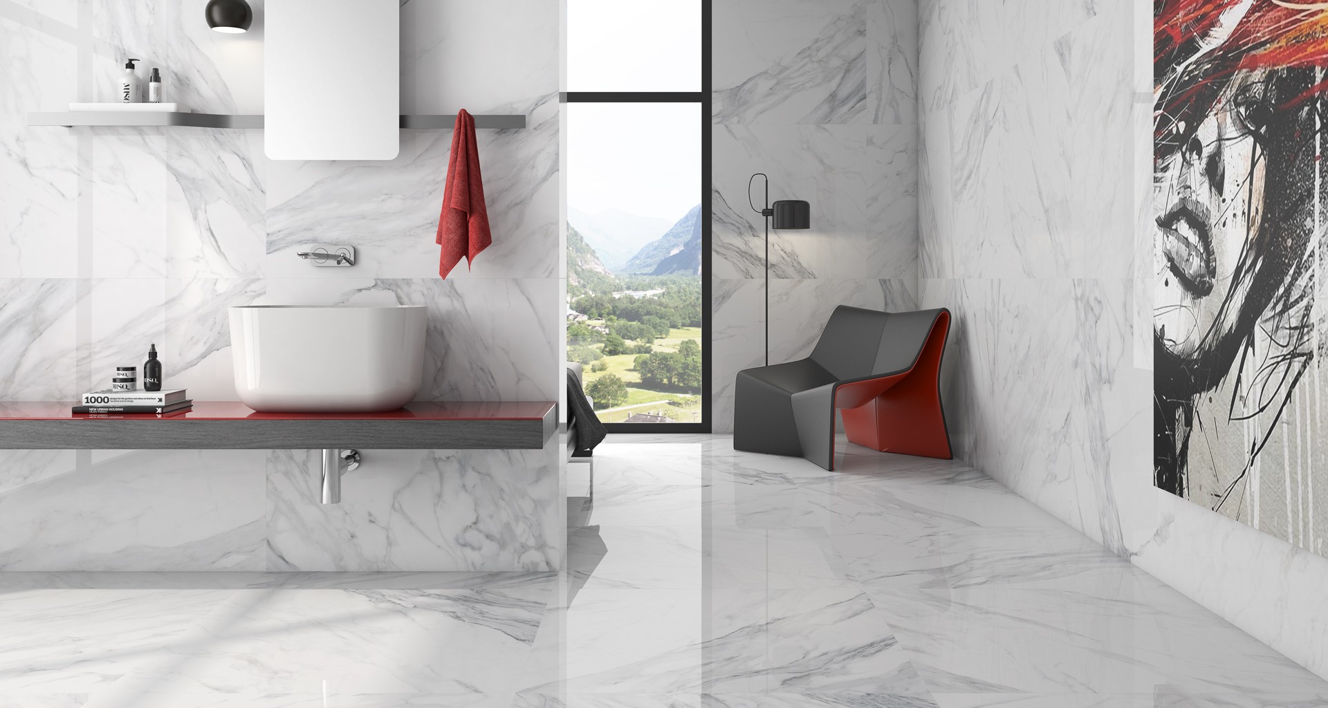 Product - I-marmi Macael Blanco 3x3 Hexagon Mosaic Matte