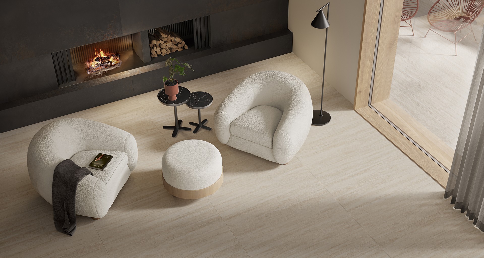 Product - Travertino Veincut 12x24 Beige Matte, Travertino